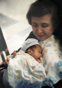 Zelma with her grandson Skyler, 1999